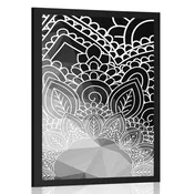 Plakat elementi Mandale v črnobeli varianti - 20x30 black