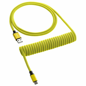 CableMod Classic Coiled Keyboard Cable USB-C zu USB Typ A, Dominator Yellow - 150cm CM-CKCA-CY-KY150KY-R