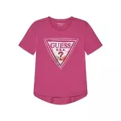 GUESS Majica  sivka / roza / fuksija / puder