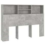 Vidaxl Vzglavna omarica betonsko siva 140x19x103,5 cm