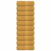 Vidaxl vidaXL Milne brisače 10 kosov zlate 30 x 30 cm 360 g/m2 100 % bombaž