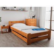 Postelja Laura 90 x 200 cm jelša Posteljno dno: Z letvenim dnom, Vzmetnica: Brez vzmetnice