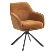 Oranžni oblazinjeni jedilni stoli v kompletu 2 ks Avola – Unique Furniture