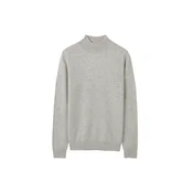 GOBI Cashmere Pulover Womens Essential Cashmere Mock Neck Sweater dimno-siva