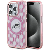 Karl Lagerfeld KLHMP15LHMCKMHP iPhone 15 Pro 6.1 pink IML Monogram KarlChoupette Head MagSafe (KLHMP15LHMCKMHP)