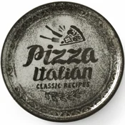 shumee Zbirka receptov Črni porcelanasti krožnik za pico, premer 31 cm - komplet 6 kosov