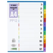 Pregradni karton a4 12-delni levia pvc 009402