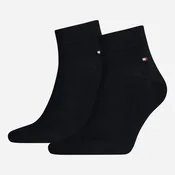Nogavice TOMMY HILFIGER - četrtinske, temno modre, 2 para
