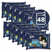 Vrečke Felix Fantastic, okusen izbor hran z zelenjavo v želatini 48x85 g