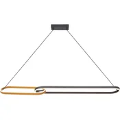 Zuma Line P241145502A - LED lestenec na jeklenem lanku RAVON 2xLED/40W/230V črna/zlata