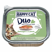 Happy Cat Duo komadici mesa na pašteti 12 x 100 g - Perad i janjetina