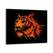shumee Steklena zaščitna plošča za štedilnik 60x52 Tiger