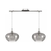 BRILAGI - LED lestenec na kablu RETRO GLASS 2xE27/60W/230V matni krom/dimno siva
