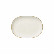 Villeroy & Boch Ovalni stranski krožnik ali krožnik za omako iz kolekcije ANMUT GOLD