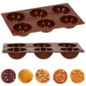 springos Silikonski model za peko piškotov s 6 polkroglami, (21629933)