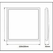 LED plafonjera 12W 1080lm 4000K IP65 120° JAREN Samsung Chip
