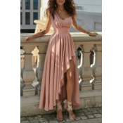 Elegantna maxi obleka, svetlo roza