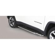 Misutonida bocne stepenice inox srebrne za Jeep Compass 2017-2020 s TÜV certifikatom