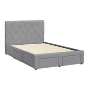 Krevet Houston 2094 Jednostruki, Siva, 120x200, Tkanina, Dostupno, 125x214x111cm