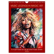 Music legends in magic art (Wall Calendar 2026 DIN A4 portrait), CALVENDO 12 Month Wall Calendar