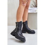 Insulated Womens Workery Shoes Eco Leather Big Star Black