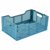 Plava plasticna kutija za pohranu 40x30x17 cm – Homéa