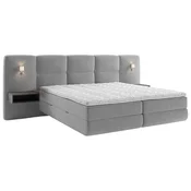 Esposa BOXSPRING POSTELJA 180 cm x 200 cm , tekstil temno siva