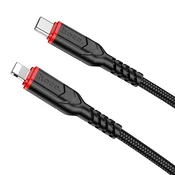Hoco USB-C–Lightning kabel Hoco PD 3A 20 W, 1 m, X59, črn