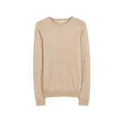 GOBI Cashmere Pulover Womens Essential Cashmere Crewneck Sweater svetlo bež