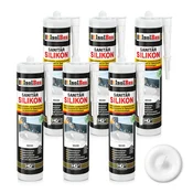 IsolBau Sanitarni silikon Beli Sanitär Silikon 6 x 300ml