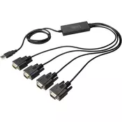 DIGITUS Digitus USB\, serijski priključni kabel [1x moški konektor USB 2.0 tipa A - 4x 9-polni moški konektor D-Sub]  1.50 m, (20410834)