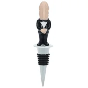 Gift Republic Groom Bottle Stopper - Elegant Party Accessory, Silver Finish SLS005A