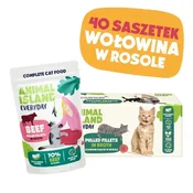 Animal ANIMAL ISLAND Hrana za mačke Goveje v omaki 40x85g