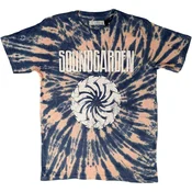 Soundgarden Logo Swirl (Wash Collection) Blue XL Majica