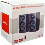 SPK B23 Gembird Stereo zvucnici black Wood, 2.5 inch, 6W RMS 2x3W USB pwr, volume control, 3,5mm