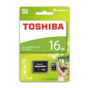 TOSHIBA spominska kartica 16GB micro SDHC z adapterjem SD