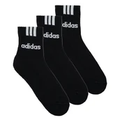 adidas 3-Stripes Linear Half-Crew Cushioned Socks 3 Pairs Črna