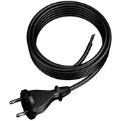 shumee PRIKLJUČNI KABEL Z RAVNIM VTIČKOM IP20 2*1 H05RR 3M ČRN