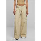 Womens low-waisted cargo denim offwhite raw