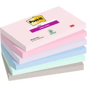 Post-It samolepilni lističi Super Sticky SOULFUL, 76x127 mm, 6 kosov