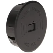Brezžični induktivni polnilec z dodatnim USB priključkom, črn