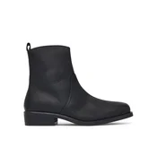 Tommy Hilfiger Škornji Hilfiger Dressy Lth Biker Boot FM0FM06077 Črna