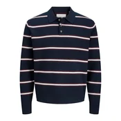 JACK & JONES Pulover JORATOCHA mornarska/vinsko rdeča/bela