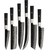 Set damaskih kuhinjskih noževa YU-37442 – Smeđa KP37442
