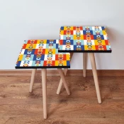 Hanah Home Set klub stocica 2Shp375, 2 komada, Šareni