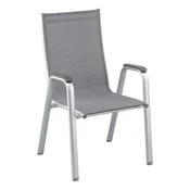 Kettler Cirrus vrtna stolica, sklopiva, aluminijska, srebrna/siva
