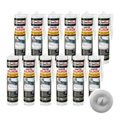 IsolBau Sanitarni silikon svetlo siv Sanitär Silikon 12 x 300ml