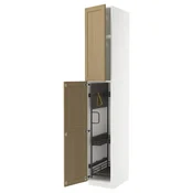 METOD Visoki element-ostava, bela/Forsbacka hrastovina, 40x60x240 cm