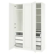 PAX/GULLABERG Garderobni sestav, bela/bela, 150x60x236 cm
