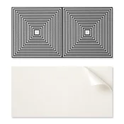 shumee Vinilne ploščice s tiskanimi koncentričnimi črtami v kvadratih 10x40x20 cm